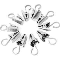 Stainless Steel Curtain Clips 10 Pack