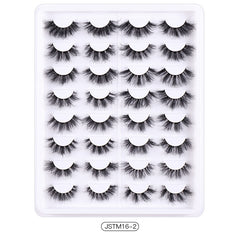 16 Pairs Messy Volume Faux Mink Lashes Cosplay Party Makeup Extension