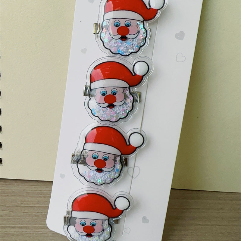 5pcs Christmas Hairpin Holiday Hair Accessories For Girls