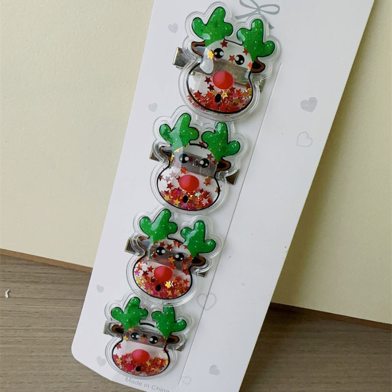 5pcs Christmas Hairpin Holiday Hair Accessories For Girls