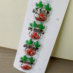 5pcs Christmas Hairpin Holiday Hair Accessories For Girls