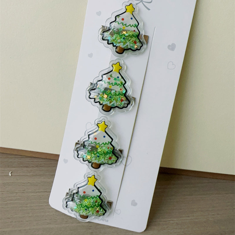 5pcs Christmas Hairpin Holiday Hair Accessories For Girls