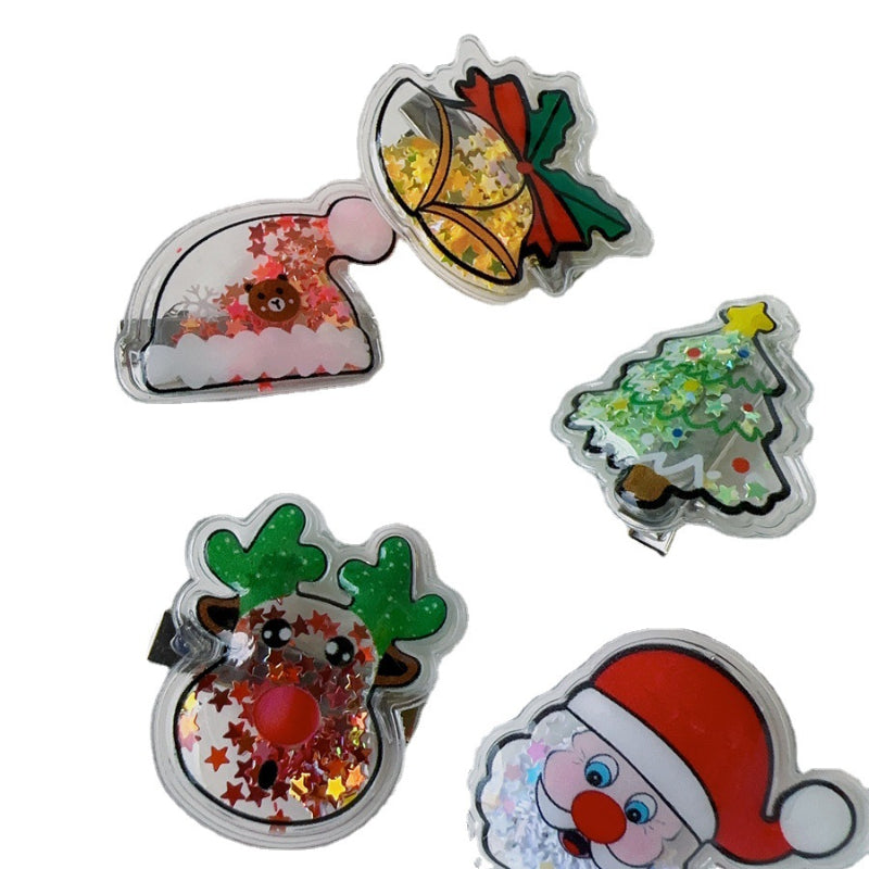 5pcs Christmas Hairpin Holiday Hair Accessories For Girls