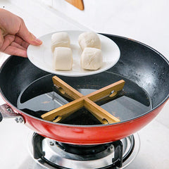 Bamboo Pot Holder Stand Heat Insulation Anti Scald Rack Kitchen Tools