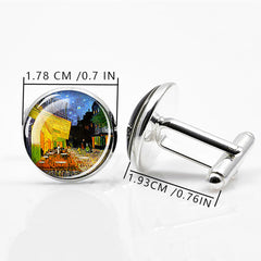 Oil Painting Cufflinks For Men Shirt Shirt Cufflinks Cuff Links