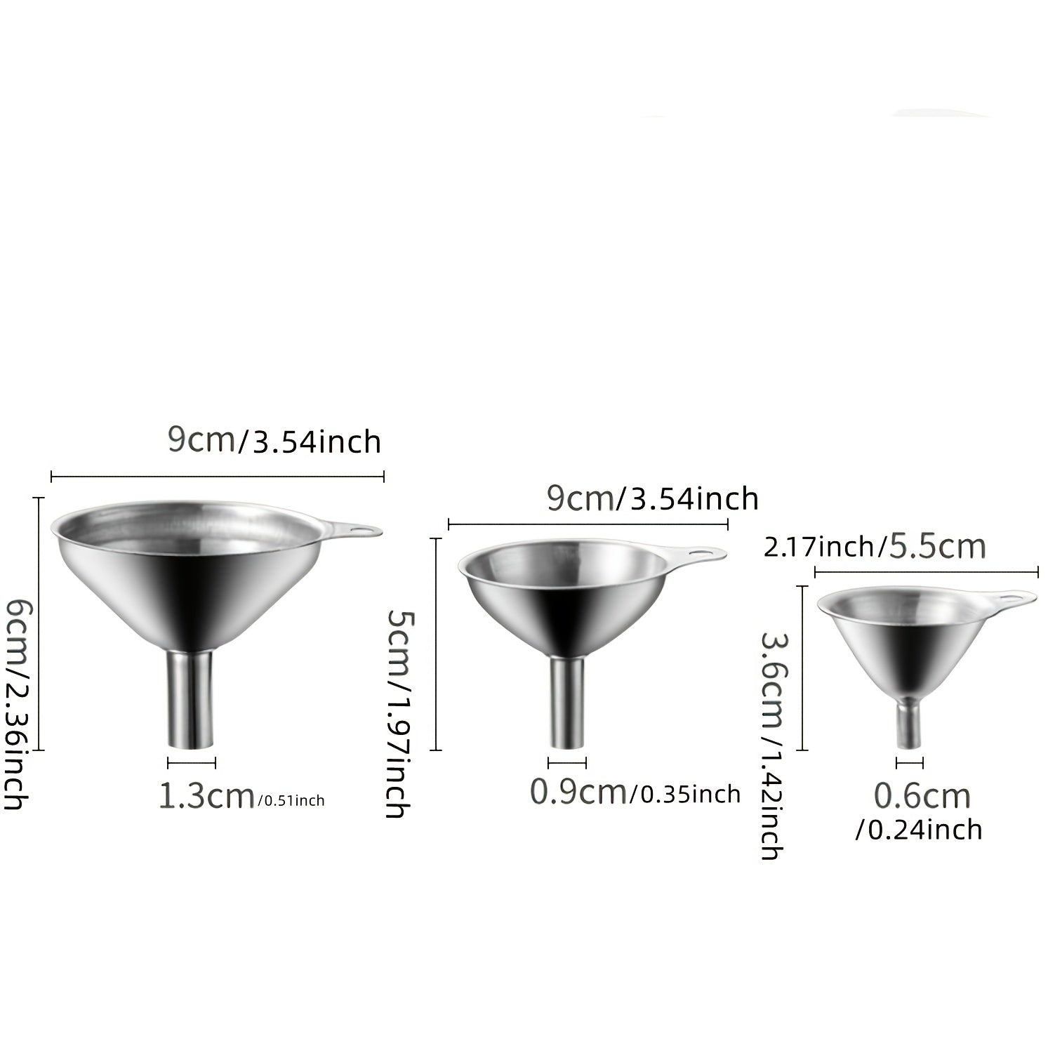 Stainless Steel Funnels Kitchen Gadget Set