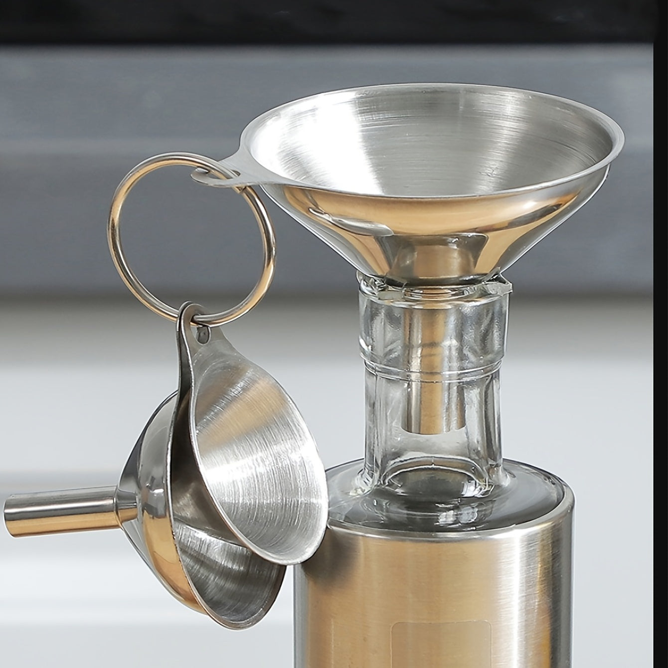 Stainless Steel Funnels Kitchen Gadget Set