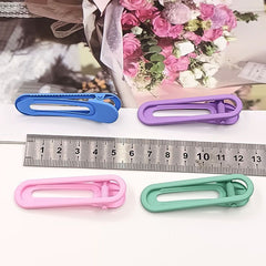 Adorable Oval Hair Clips for Girls, Plain Headwear Hair Accessories