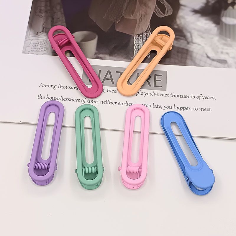 Adorable Oval Hair Clips for Girls, Plain Headwear Hair Accessories