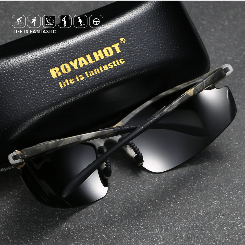 RoyalHot Camo Frame Polarized Sports Sunglasses UV Protection