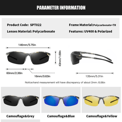 RoyalHot Camo Frame Polarized Sports Sunglasses UV Protection