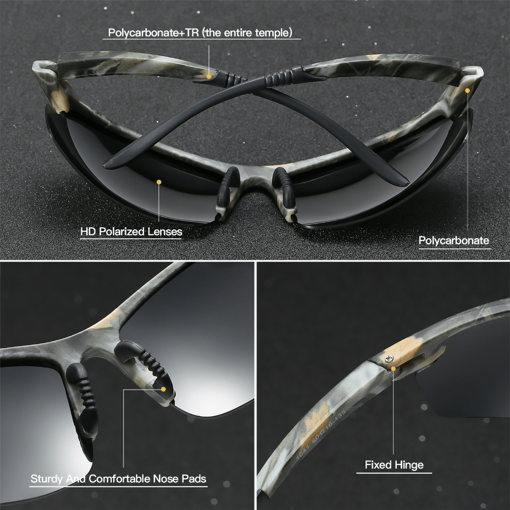 RoyalHot Camo Frame Polarized Sports Sunglasses UV Protection