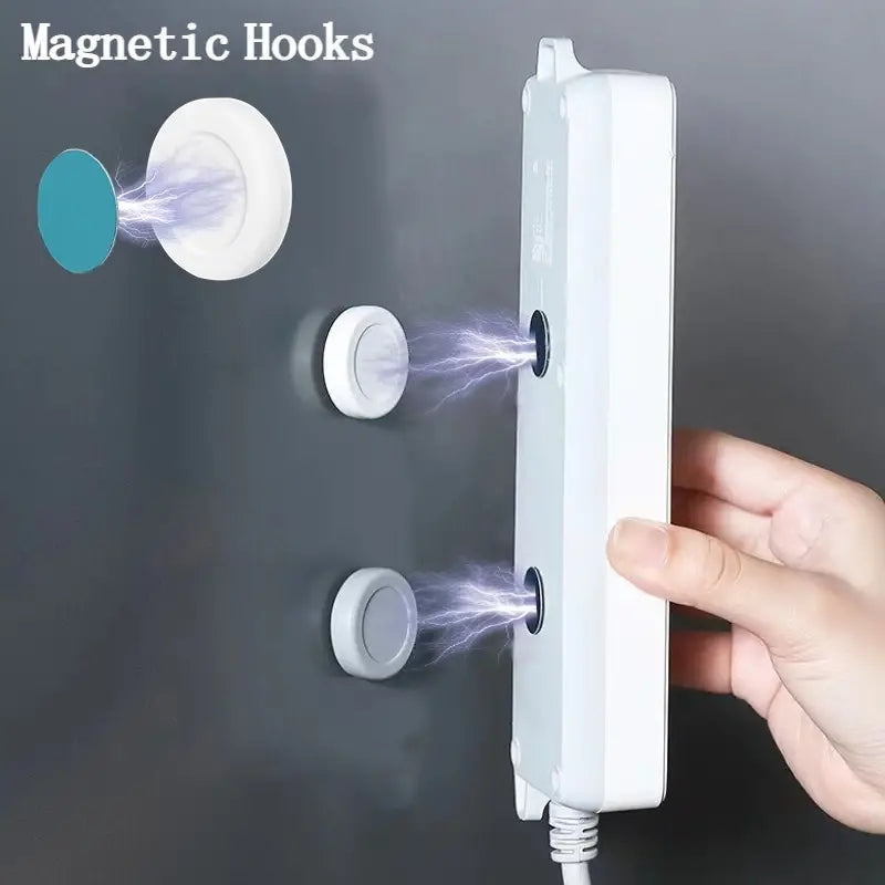 2pcs Magnetic Storage Hook Wall Mounted Remote Control Holder