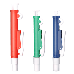 1pc Pipette Pump Set Of 3 Lab Pipettes 2ml 10ml Green 25ml Red