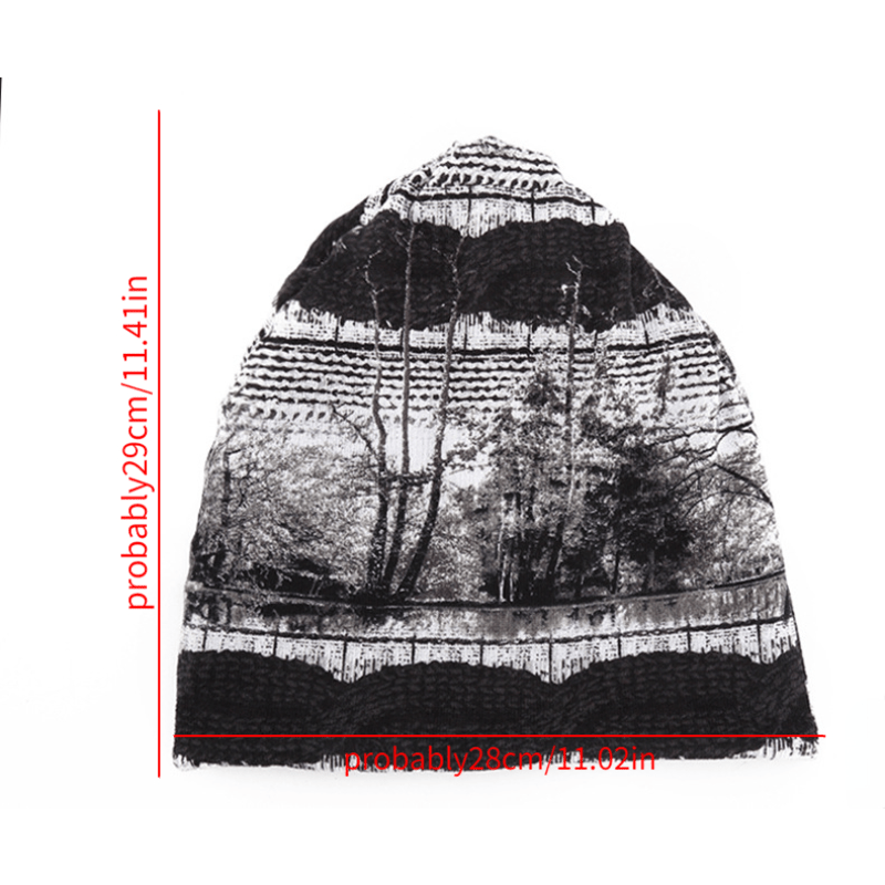 French Fleece Windproof Turban Hat Lightweight Cotton Beanie
