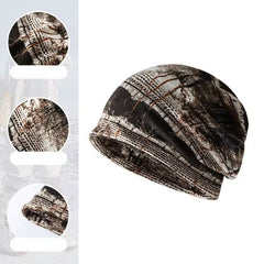 French Fleece Windproof Turban Hat Lightweight Cotton Beanie