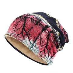 French Fleece Windproof Turban Hat Lightweight Cotton Beanie