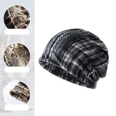 French Fleece Windproof Turban Hat Lightweight Cotton Beanie