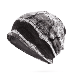French Fleece Windproof Turban Hat Lightweight Cotton Beanie