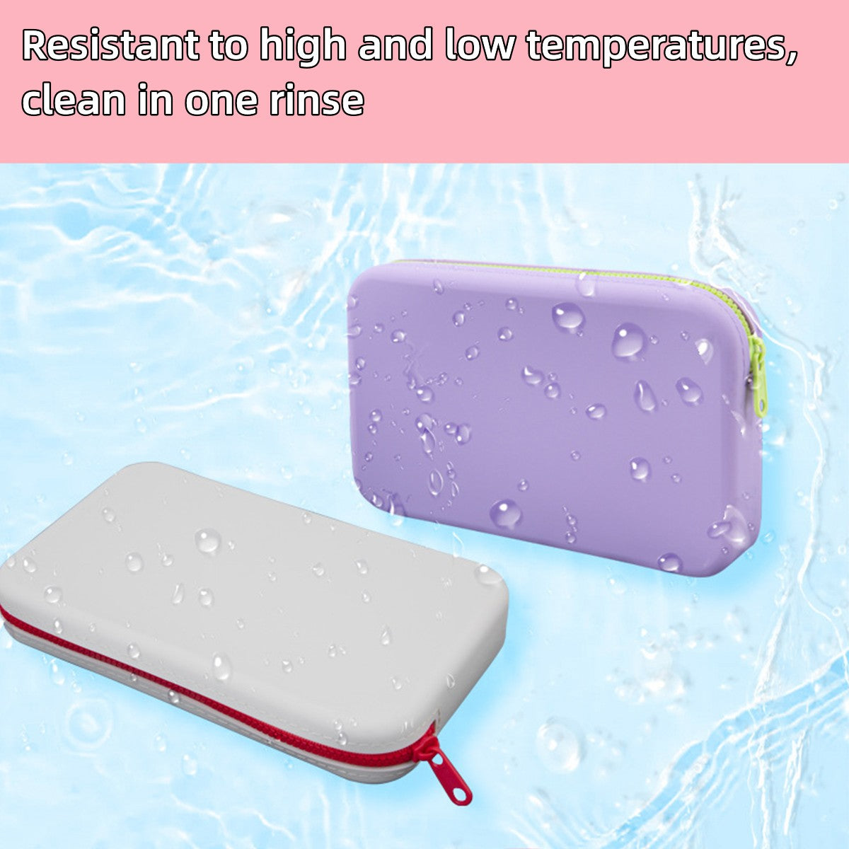 Silicone Storage Electronic Accessories Bag Zipper Carry On Bag