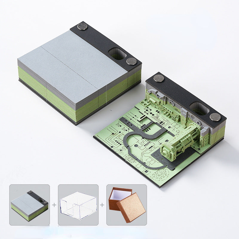3D Paper Carving Desktop Calendar - Office Decoration