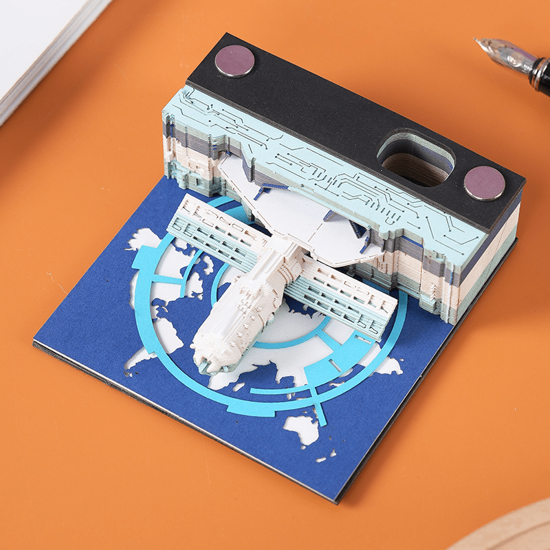 3D Paper Carving Desktop Calendar - Office Decoration