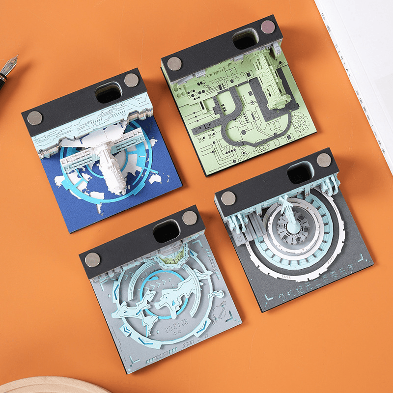 3D Paper Carving Desktop Calendar - Office Decoration