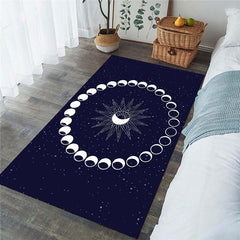 Moon Pattern Rug Modern Polyester Carpet for Home Office Living Room