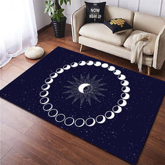 Moon Pattern Rug Modern Polyester Carpet for Home Office Living Room