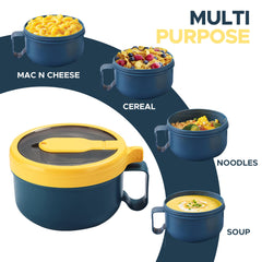 Microwave Ramen Bowl Set With Lid And Spoon - BPA-Free
