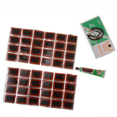 Bike Tire Repair Kit With 48 Cold Patches And Tire Glue