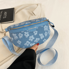 Floral Pattern Chest Bag Crossbody Diagonal Shoulder Waist Bag