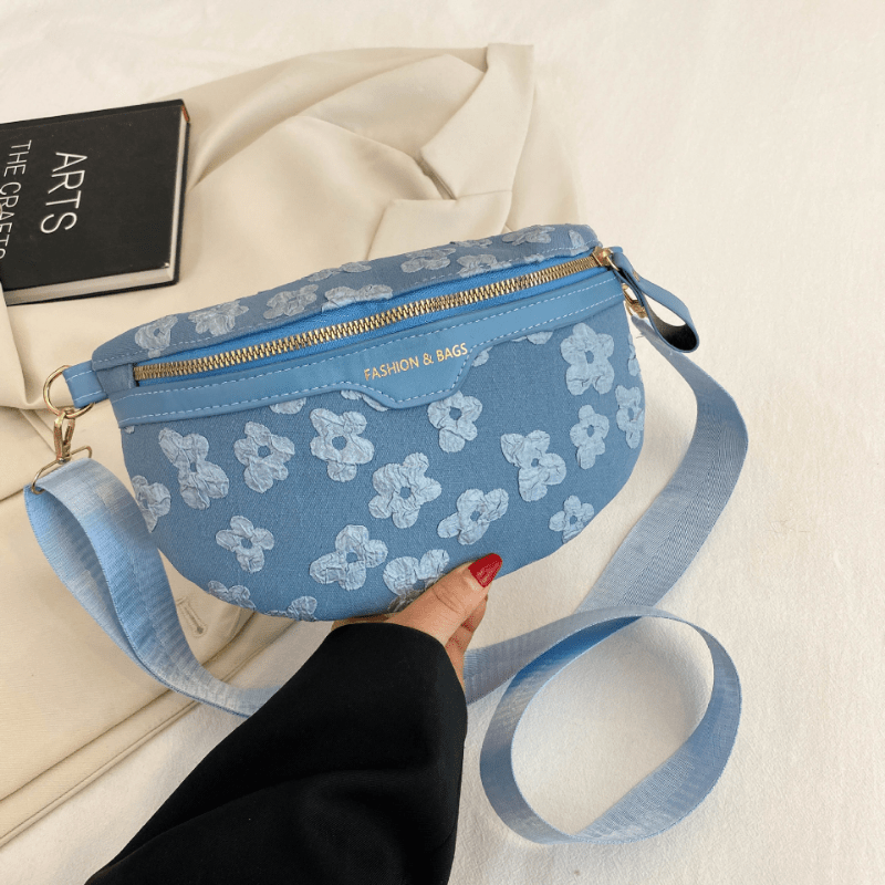 Floral Pattern Chest Bag Crossbody Diagonal Shoulder Waist Bag