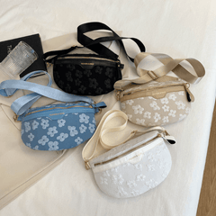 Floral Pattern Chest Bag Crossbody Diagonal Shoulder Waist Bag
