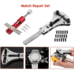 Watch Repair Tool Kit Stainless Steel Case Opener Screw Back Remover Wrench