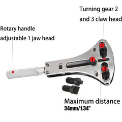 Watch Repair Tool Kit Stainless Steel Case Opener Screw Back Remover Wrench