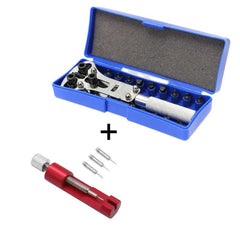 Watch Repair Tool Kit Stainless Steel Case Opener Screw Back Remover Wrench