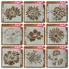 14 Flowers DIY Layering Stencils for Wall Painting Scrapbook Coloring Embossing