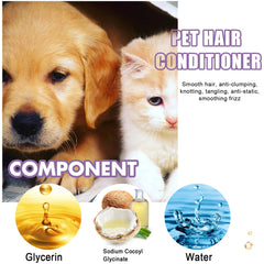 Pet Hair Conditioner Cream Fluffy Dog Cat Beauty Care