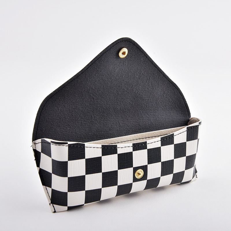 Men's Checkered Print Sunglasses Bag - Travel Sunglasses Case Box