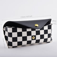 Men's Checkered Print Sunglasses Bag - Travel Sunglasses Case Box