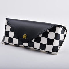 Men's Checkered Print Sunglasses Bag - Travel Sunglasses Case Box