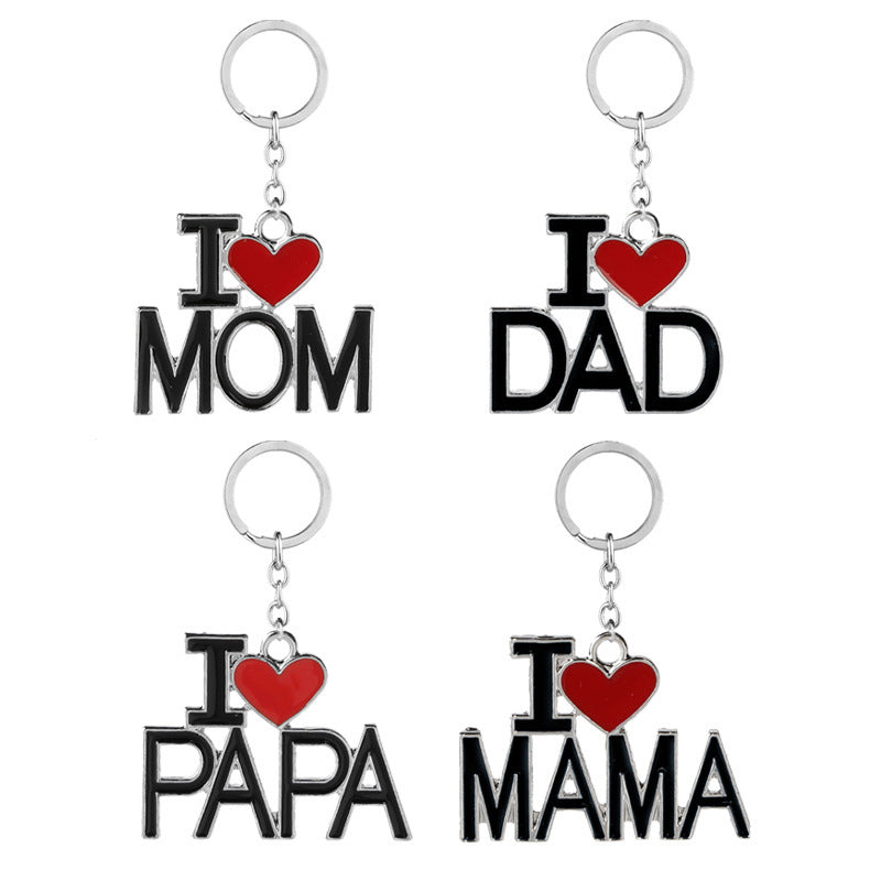 DAD MOM PAPA Keychain Bag Backpack Ornament Gift
