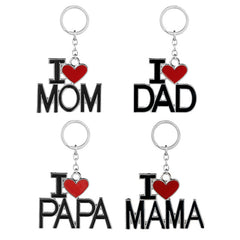 DAD MOM PAPA Keychain Bag Backpack Ornament Gift