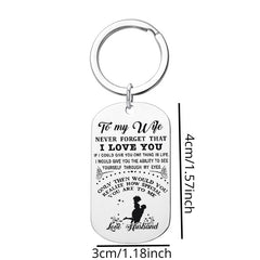 Stainless Steel Couple Keychain Pendant Gift