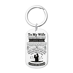 Stainless Steel Couple Keychain Pendant Gift