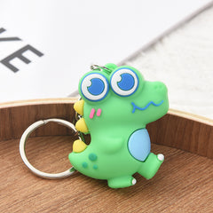 Cute Dino Keychain for Girls School Bag Doll Pendant Car Key Ornament