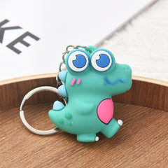 Cute Dino Keychain for Girls School Bag Doll Pendant Car Key Ornament