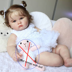 24in Realistic Silicone Reborn Baby Doll 3D Paint Skin Toddler Toy for Girls