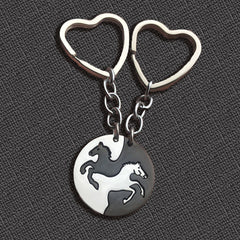 Heart Stainless Steel Key Chains Bag Backpack Pendant Gift